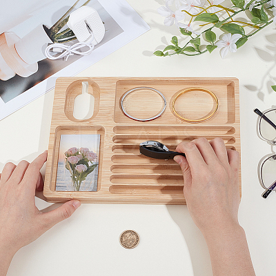 Silicone Watch Display Stands and Bamboo Watch Strap Organizer Tray ODIS-OC0001-85-1
