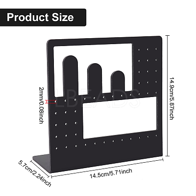 Opaque Acrylic Earring Display Stands EDIS-WH0016-017B-1