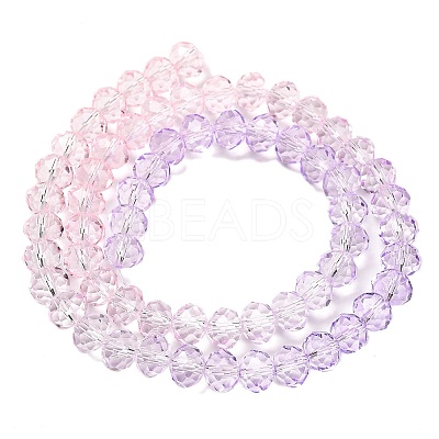 Transparent Painted Glass Beads Strands DGLA-A034-T8mm-A05-1