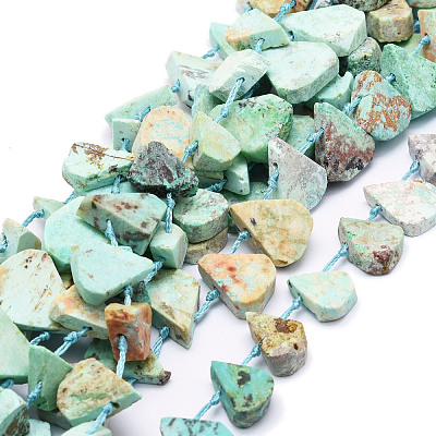 Natural Peruvian Turquoise(Jasper) Beads Strands G-E569-R05-1