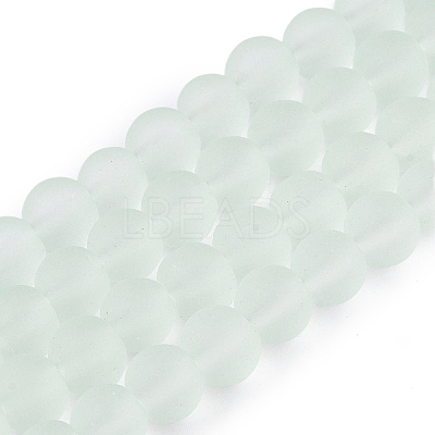 Baking Paint Transparent Glass Bead Strands GLAA-S031-8mm-29-1