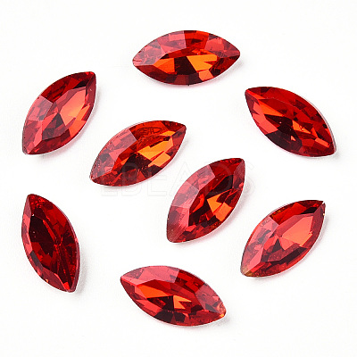 Pointed Back Glass Rhinestone Cabochons RGLA-T083-3x6mm-07-1