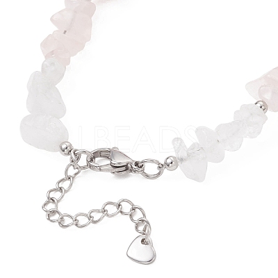 Natural Mixed Gemstone Chip Beaded Bracelest BJEW-JB12976-05-1