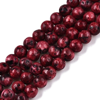 Dyed Natural White Jade Beads Strands G-T140-4mm-B07-1