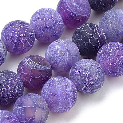 Natural Weathered Agate Beads Strands G-S259-05B-8mm-1