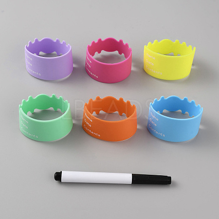Silicone Nonslip Heat Resistant Reusable Cup Sleeve for Baby Bottle DIY-WH0430-071-1