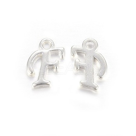 Silver Color Plated Alloy Letter Pendants LS-PALLOY-J718-01S-F-1