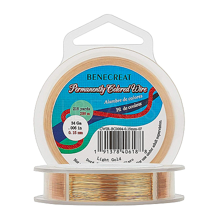 Round Copper Wire for Jewelry Making CWIR-BC0004-0.15mm-07-1