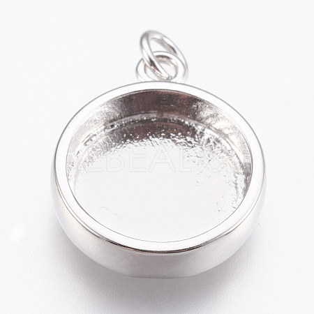 Brass Pendant Cabochon Settings KK-P146-06P-1