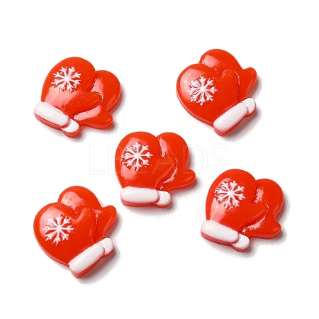 Christmas Opaque Resin Cabochons RESI-K019-35-1