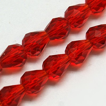 Glass Beads Strands EGLA-E010-8x12mm-08-1