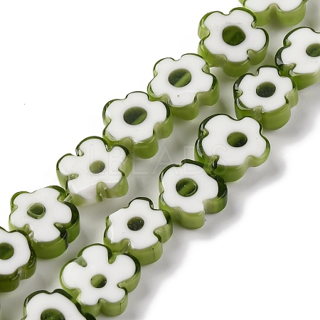 Handmade Millefiori Lampwork Beads Strands LAMP-G164-03I-1