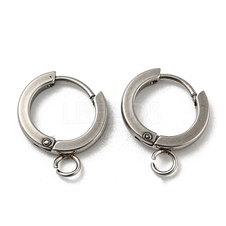 Tarnish Resistant 201 Stainless Steel Huggie Hoop Earrings Findings STAS-A167-01F-P-1