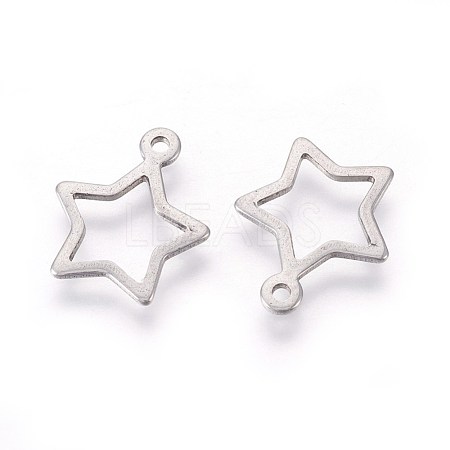 Tarnish Resistant 304 Stainless Steel Charms X-STAS-F187-07P-1