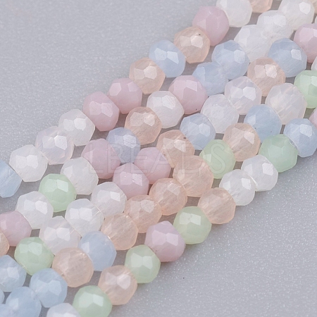 Faceted Glass Beads Strands X-GLAA-G074-A02-1