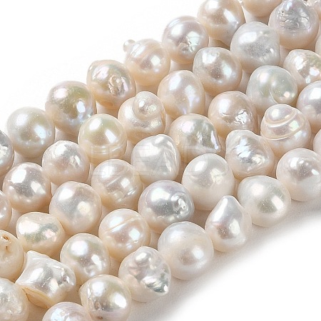 Natural Keshi Pearl Beads Strands PEAR-E018-17-1