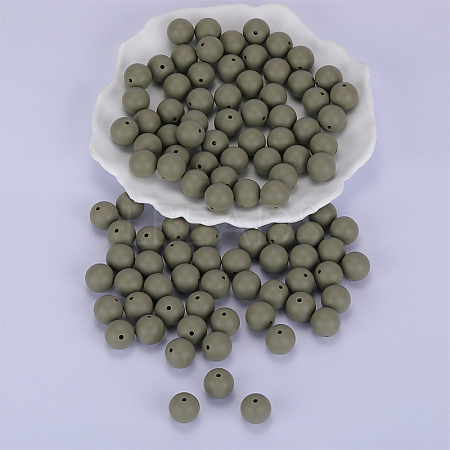 Round Silicone Focal Beads SI-JX0046A-113-1