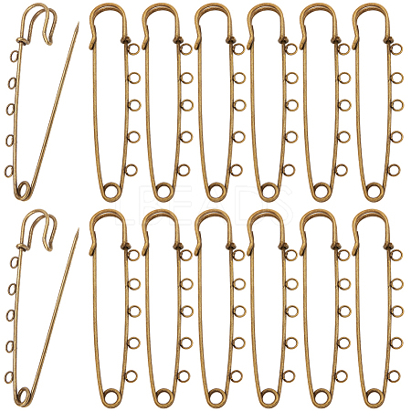 30Pcs Iron Brooch Findings  FIND-SC0020-46AB-1