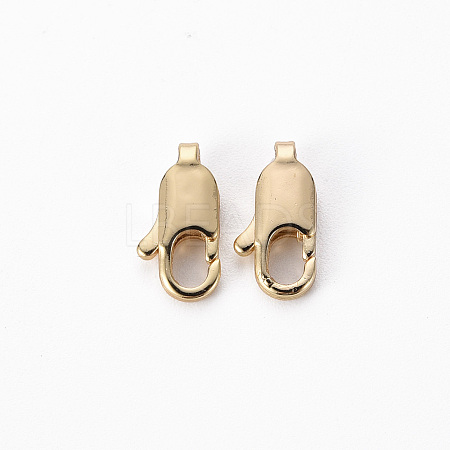 Brass Lobster Claw Clasps X-KK-Q765-004-NF-1