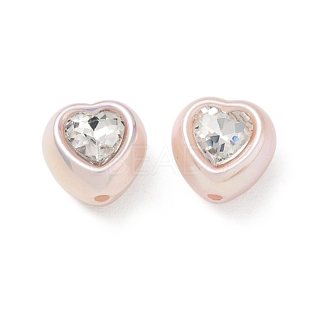 Baking Painted Acrylic & Rhinestone Beads RB-CBA19D7-02A-1
