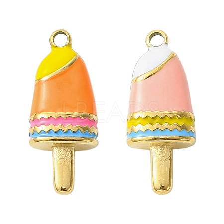 2Pcs 2 Colors 304 Stainless Steel Pendants STAS-CJ0003-50-1