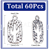 60Pcs Tibetan Style Alloy Pendants FIND-SC0007-19-2