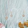 6 Pieces Snowflake Cubic Zirconia Charm Winter Christmas Charm Pendants 18K Gold Plated for Jewelry Necklace Earring Making Crafts JX410A-3