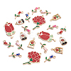 Mega Pet 40Pcs 8 Style Zinc Alloy Enamel Pendants ENAM-MP0001-04-17