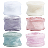 6 Rolls 6 Colors Fishtail Yarn Iridescent Ribbon for Bowknot Making OCOR-WR0001-57-1