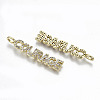 Brass Micro Pave Clear Cubic Zirconia Pendants ZIRC-S067-204-NF-2