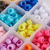 121.5G 15 Colors Opaque Acrylic European Beads SACR-SZ0001-09-6