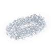 Transparent Electroplate Glass Beads Strands EGLA-F152B-PL04-2