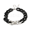 Two Tone Chunky Curb Chain Necklace for Teen Girl Women NJEW-JN03685-2