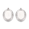 304 Stainless Steel Pendant Cabochon Settings X-STAS-T067-17P-1