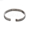 Tarnish Resistant Fashionable Unisex 304 Stainless Steel Bangles BJEW-L552-05P-6mm-2