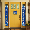 Polyester Hanging Sign for Home Office Front Door Porch Decorations HJEW-WH0023-015-5