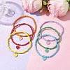 6Pcs Glass Seed Beaded Bracelets BJEW-JB10216-01-2