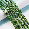 Handmade Evil Eye Lampwork Beads Strands LAMP-F023-B13-2