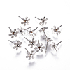 304 Stainless Steel Ear Stud Components STAS-F222-045-1