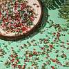4 Colors Christmas 11/0 Glass Seed Beads SEED-X0058-13-5