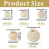400Pcs 5 Styles Natural Unfinished Wood Beads WOOD-PA0001-55-2