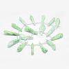 Electroplated Natural Quartz Crystal Beads Strands G-G890-A-08-2