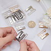 CHGCRAFT 6 Pairs 3 Colors Alloy Interlocking Clasps FIND-CA0009-21-3