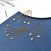 12Pcs 4 Styles 304 Stainless Steel Chain Extender FIND-FS0002-96A-10
