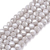 Electroplate Glass Beads Strands EGLA-A044-P4mm-A19-1