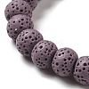 Natural Lava Rock Dyed Beads Strands G-Z036-B01-M-4