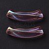 UV Plating Transparent Rainbow Iridescent Acrylic Beads OACR-A016-01K-4