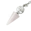 Natural Rose Quartz Cone Dowsing Pendulum Big Pendants G-C114-02P-19-3
