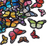 27Pcs 27 Style Butterfly Embroidered Cloth Iron on Patches DIY-TAC0020-39-12