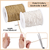 2 Rolls 2 Colors Waxed Cotton Cords YC-PH0001-52E-2